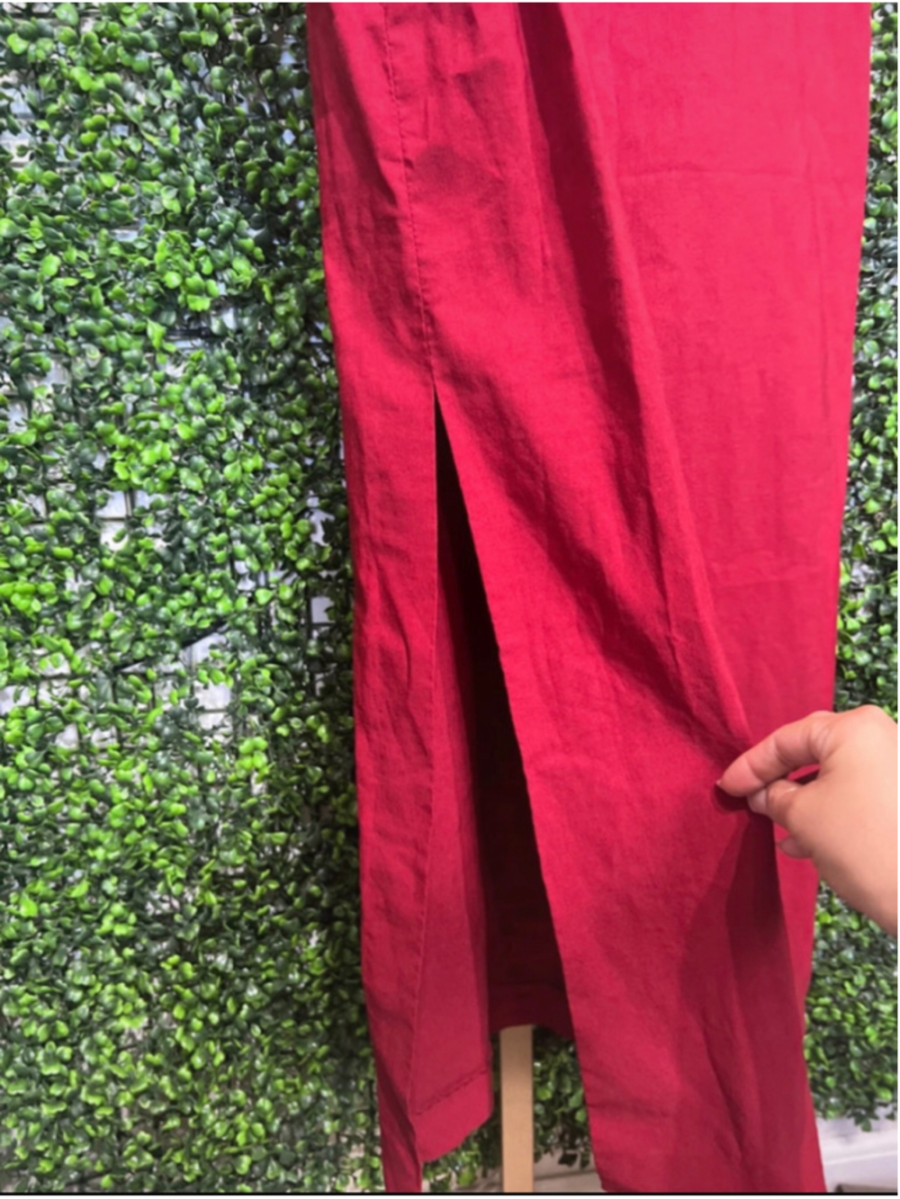 Zara ZW Collection Cutout Midi Dress Burgundy Red size Large - Picture 6 of 9